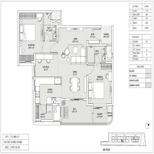 2.5BHK - 1557 Sqft